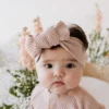 Jamie Kay Preemie + Newborn Dusky Rose Organic Cotton Waffle Knit Headband