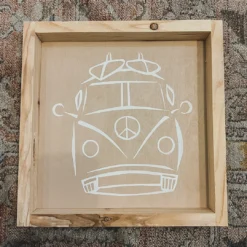 Emrose Decor Vintage Bus Taupe Sign