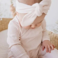 Jamie Kay Overalls + Rompers Rose Quartz Organic Cotton Pointelle Wrap Romper