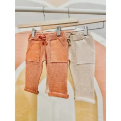 Evelina Apparel Bottoms Dusty Terracotta Waffle Sweatpants