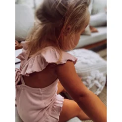Minikane Light Pink Ruffle Romper