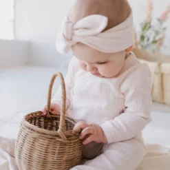 Jamie Kay Preemie + Newborn Rose Quartz Organic Pointelle Headband