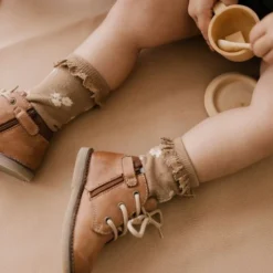 Jamie Kay Daisy Garden Caramel Frill Ankle Socks Footwear
