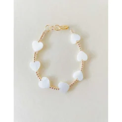 Little Lunds Co Jewelry Love Heart + Gold Bracelet
