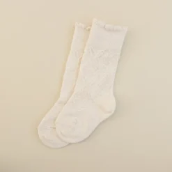 Olivia J Textured Bunny Cream Socks