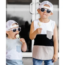 Little Bipsy Sand Block Pocket Tank Top Tee Tops