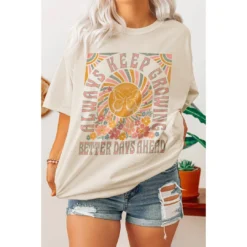 J+j Always Keep Growing Better Days Retro Oversized Tee Graphic Tees