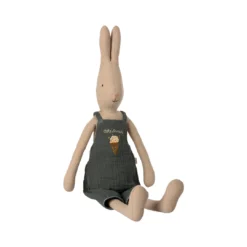 Maileg Dolls + Plushies Green Overalls Rabbit Doll Size 3