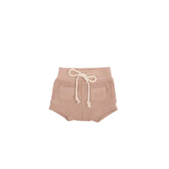 Jamie Kay Dusky Rose Organic Cotton Waffle Set Short Bloomers
