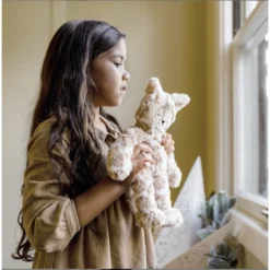 Slumberkins Spotted Beige Lynx Snuggler - Self Expression Collection Books + Puzzles