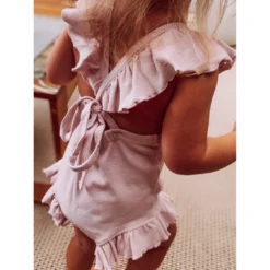 Minikane Light Pink Ruffle Romper