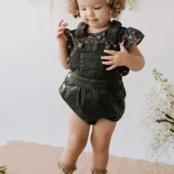Jamie Kay Deep Pine Eli Cord Overalls