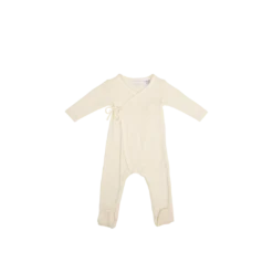 Jamie Kay Natural Organic Cotton Pointelle Wrap Romper