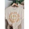 J+j Graphic Tees Bright Side Smiley Cream Tee