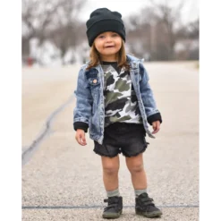 Little Bipsy Bottoms Black Cut Off Distressed Denim Shorties