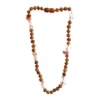 Sweet Tree Amber Amber + Rose Quartz Necklace 15" Jewelry