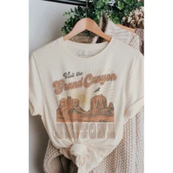 J+j Grand Canyon Arizona Cream Oversized Tee Graphic Tees