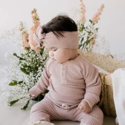 Jamie Kay Dusky Rose Organic Cotton Waffle Oliver Pants