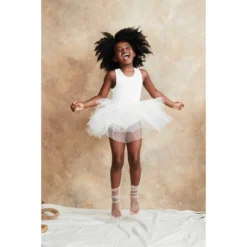 I Love Plum Pearl Ivory Tank Tutu Dress