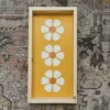 Emrose Vintage Retro Flowers Mustard Yellow Sign Decor