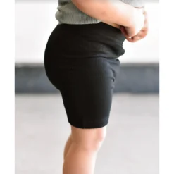 Little Bipsy Bottoms Black Ribbed Biker Shorts