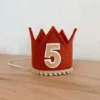 Cutest Little Party # 5 Copper Felt + Toast Pom Trim + Toast/white Crown