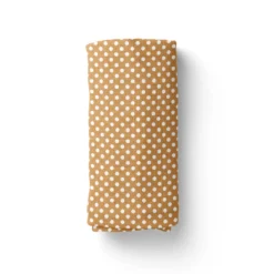 Mini Wander Polka Dot Amber Muslin Swaddle Swaddles + Blankets