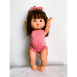 Pink Ribbed Minikane Romper Dolls + Plushies