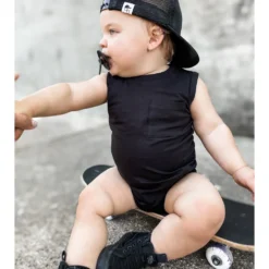 Little Bipsy Bodysuits Black Tank Bodysuit Onesie