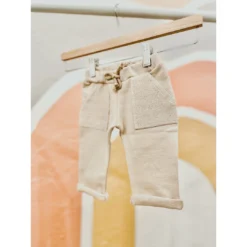 Evelina Apparel Bottoms Beige French Terry Sweatpants