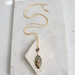 Mesa Blue Necklaces Dalmatian Jasper + Labradorite Long Necklace
