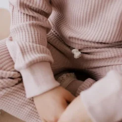 Jamie Kay Dusky Rose Organic Cotton Waffle Oliver Pants