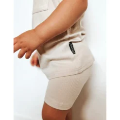 Little Bipsy Shell Ribbed Biker Shorts