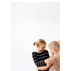 Lia + Lou Black + White Stripe Long Sleeve Dress