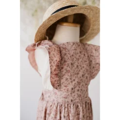 Jamie Kay Amelie Floral Organic Cotton Pincord Ruby Romper Overalls + Rompers