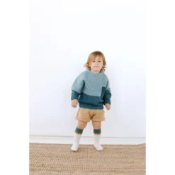 Olivia J Teal + Mustard + Cream Socks Footwear