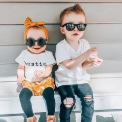 Tenth + Pine Bestie Black + Natural Organic Onesie