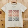 Morado Design Graphic Tees Girl Power Retro Repeat Natural Organic Tee