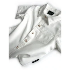 Little Bipsy Tops White Button Up Tee
