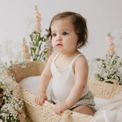 Jamie Kay Natural Organic Cotton Pointelle Bodysuit