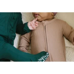 Joss + J Tan Ribbed Bamboo Zip Sleeper Sleepers 10 Joss + J Tan Ribbed Bamboo Zip Sleeper Sleepers