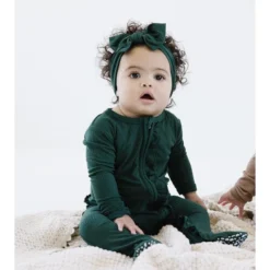 Joss + J Emerald Green Ribbed Bamboo Headband Headwear