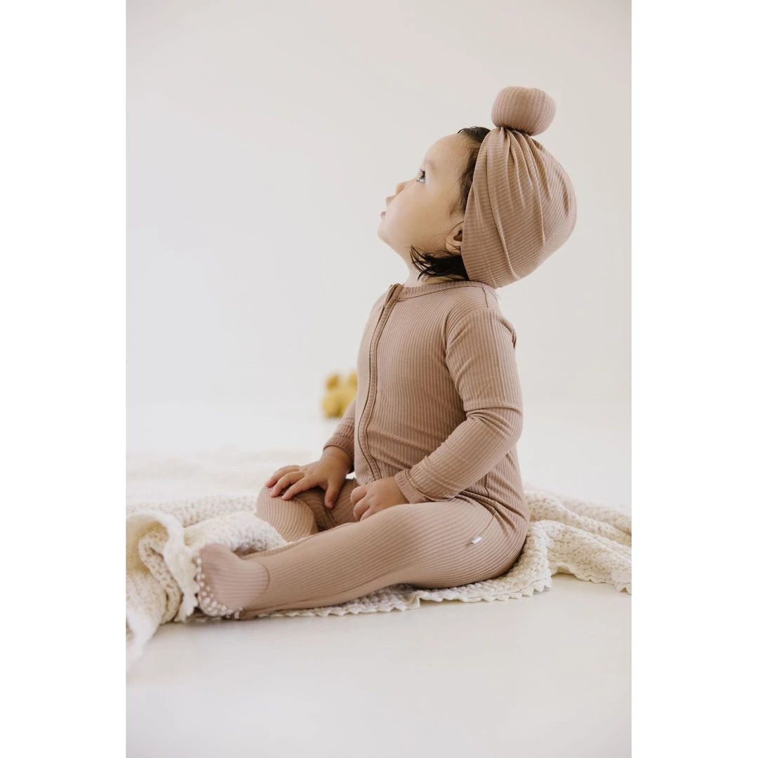 Joss + J Tan Ribbed Bamboo Zip Sleeper Sleepers 4 Joss + J Tan Ribbed Bamboo Zip Sleeper Sleepers