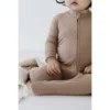 Joss + J Tan Ribbed Bamboo Zip Sleeper Sleepers