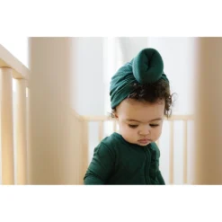 Joss + J Emerald Green Knotted Turban Hat Headwear