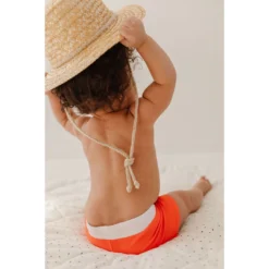 Joss + J Salty Orange Euro Shorts Swim Trunks