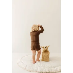 Joss + J Coco Brown Long Sleeve Swim Suit