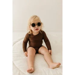 Joss + J Coco Brown Long Sleeve Swim Suit