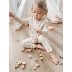 Elm + Otter Wood + Leather String Lacing Toy Toys