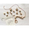 Elm + Otter Wood + Leather String Lacing Toy Toys